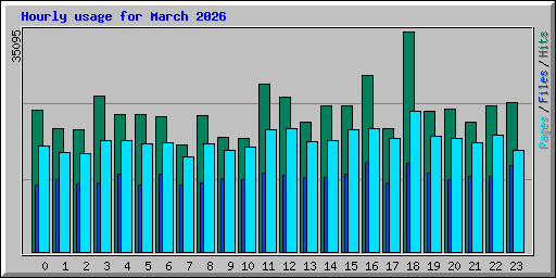 Hourly usage for March 2026